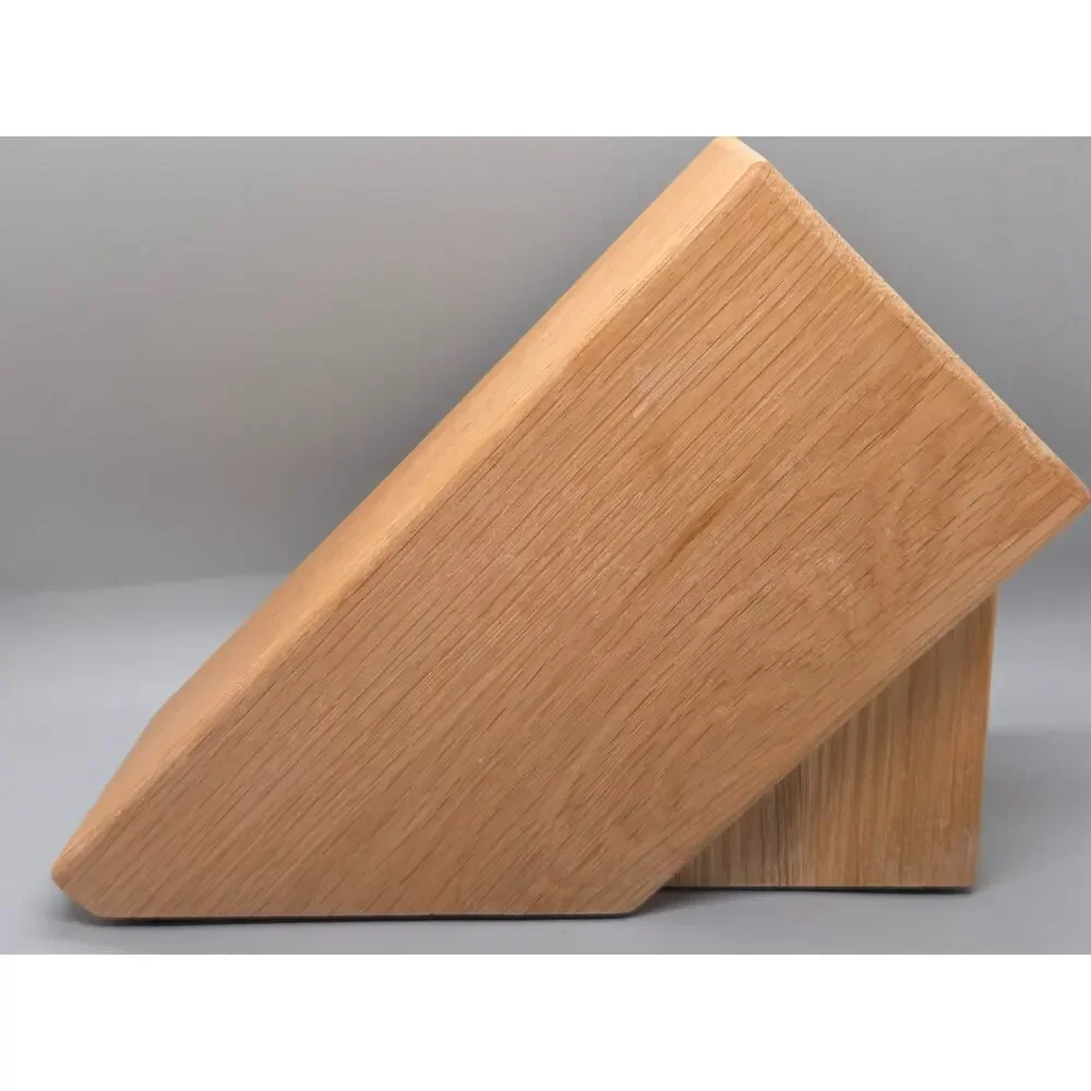 Cutco 7 Slot Knife Block 6 Slots For Knives 1 Hole Oak USA Made Wood Natural